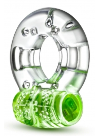 Зеленое эрекционное виброкольцо Arouser Vibrating C-Ring - Blush Novelties - в Челябинске купить с доставкой