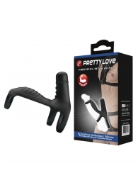 Черная вибронасадка на пенис Vibrating Penis Sling - Baile - в Челябинске купить с доставкой