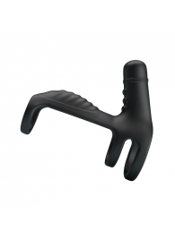Черная вибронасадка на пенис Vibrating Penis Sling - Baile - в Челябинске купить с доставкой