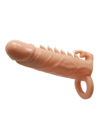 Телесная удлиняющая насадка Penis Sleeve Emmitt - 17 см. - Baile - в Челябинске купить с доставкой