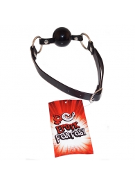Силиконовый черный кляп-шарик на ремне Black Ballgag - Erotic Fantasy - купить с доставкой в Челябинске