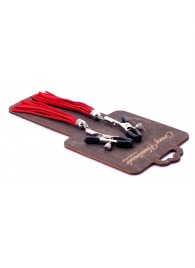 Металлические зажимы на соски с красными замшевыми кисточками - Crazy Handmade - купить с доставкой в Челябинске