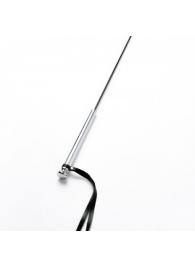 Черный кожаный стек с гладкой ручкой - 55 см. - Crazy Handmade - купить с доставкой в Челябинске