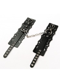 Узорчатые кожаные оковы с регулируемыми ремешками - Crazy Handmade - купить с доставкой в Челябинске