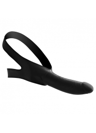 Черный кляп-страпон Masters Mini Face Fuck Strap-On - 14 см. - XR Brands - купить с доставкой в Челябинске