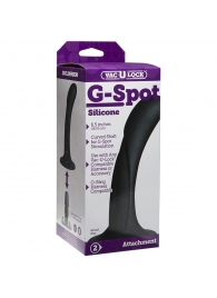 Черная изогнутая насадка Vac-U-Lock G-Spot - 16,5 см. - Doc Johnson - купить с доставкой в Челябинске
