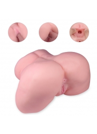 Реалистичный мастурбатор-полуторс с 2 рабочими отверстиями - S-HANDE - в Челябинске купить с доставкой