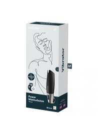 Черный мастурбатор с вибрацией Power Masturbator - Satisfyer - в Челябинске купить с доставкой