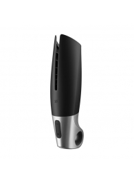 Черный мастурбатор с вибрацией Power Masturbator - Satisfyer - в Челябинске купить с доставкой