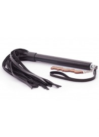 Черная кожаная плеть  Индиго  - 50 см. - Crazy Handmade - купить с доставкой в Челябинске