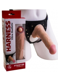 Страпон Harness из двух предметов: регулируемые трусики и насадка-фаллос - 17,5 см. - LOVETOY (А-Полимер) - купить с доставкой в Челябинске