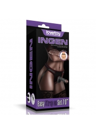Женский темнокожий страпон Easy Strapon Set 7 Inch - 18 см. - Lovetoy - купить с доставкой в Челябинске