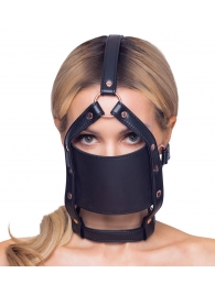 Черный намордник с кляпом-шаром Head Harness With A Gag - Orion - купить с доставкой в Челябинске