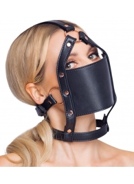 Черный намордник с кляпом-шаром Head Harness With A Gag - Orion - купить с доставкой в Челябинске