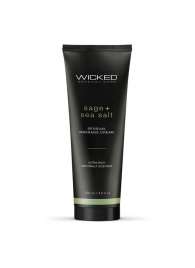 Массажный легкий крем WICKED Sage plus Sea Salt - 120 мл. - Wicked - купить с доставкой в Челябинске