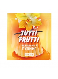 Пробник гель-смазки Tutti-frutti со вкусом ванильного пудинга - 4 гр. - Биоритм - купить с доставкой в Челябинске