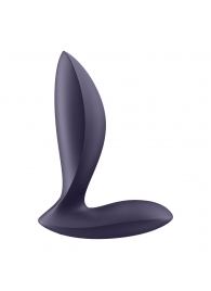 Фиолетовый анальный вибростимулятор Power Plug - Satisfyer - в Челябинске купить с доставкой