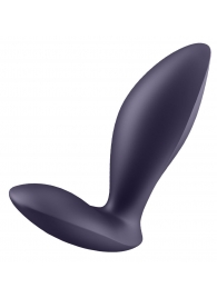 Фиолетовый анальный вибростимулятор Power Plug - Satisfyer - в Челябинске купить с доставкой