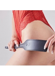 Черная кожаная шлепалка SitaBlack - 30 см. - Sitabella - купить с доставкой в Челябинске