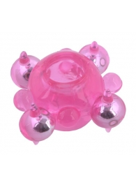 Эрекционное кольцо c бусинками - Toyfa Basic - в Челябинске купить с доставкой