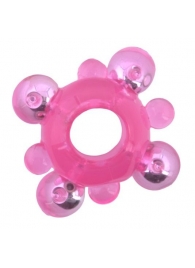 Эрекционное кольцо c бусинками - Toyfa Basic - в Челябинске купить с доставкой