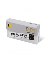 Презервативы Sagami Original 0.02 L-size увеличенного размера - 5 шт. - Sagami - купить с доставкой в Челябинске