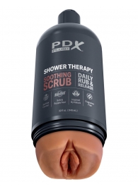 Мастурбатор-вагина цвета карамели Shower Therapy Soothing Scrub - Pipedream - в Челябинске купить с доставкой
