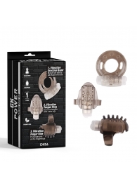 Набор из 3 дымчатых эрекционных колец с вибрацией Teasers Ring Kit - Chisa - в Челябинске купить с доставкой