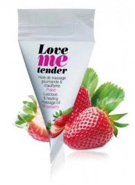 Съедобное согревающее массажное масло Love Me Tender Strawberry с ароматом клубники - 10 мл. - Love to Love - купить с доставкой в Челябинске