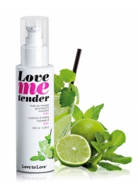 Съедобное согревающее массажное масло Love Me Tender Mojito с ароматом мохито - 100 мл. - Love to Love - купить с доставкой в Челябинске