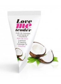 Съедобное согревающее массажное масло Love Me Tender Cocos с ароматом кокоса - 10 мл. - Love to Love - купить с доставкой в Челябинске
