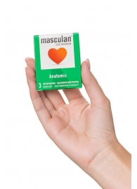 Презервативы анатомической формы Masculan Anatomic - 3 шт. - Masculan - купить с доставкой в Челябинске
