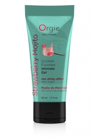 Съедобный интимный гель Orgie Lube Tube Cocktail Strawberry Mojito - 50 мл. - ORGIE - купить с доставкой в Челябинске