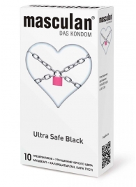 Ультрапрочные презервативы Masculan Ultra Safe Black - 10 шт. - Masculan - купить с доставкой в Челябинске