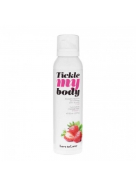 Массажная хрустящая пенка Tickle My Body Strawberry с ароматом клубники - 150 мл. - Love to Love - купить с доставкой в Челябинске