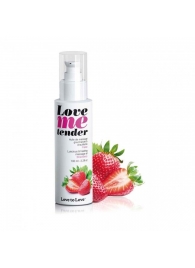 Съедобное согревающее массажное масло Love Me Tender Strawberry с ароматом клубники - 100 мл. - Love to Love - купить с доставкой в Челябинске