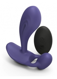 Темно-синий вибромассажер Witty P G Vibrator with Remote Control - Love to Love - в Челябинске купить с доставкой