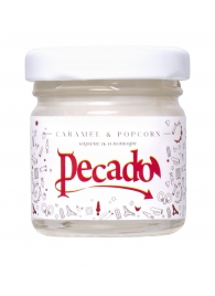 Массажная свеча Caramel   Popcorn - 35 мл. - Pecado - купить с доставкой в Челябинске
