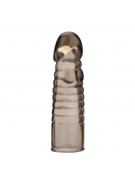 Дымчатая насадка-удлинитель Ribbed Realistic Penis Enhancing Sleeve Extension - 15,2 см. - BlueLine - в Челябинске купить с доставкой