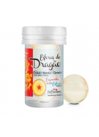 Интимный гель Esferas do Dragao Hot Ball с охлаждающе-разогревающим эффектом (2 шарика по 3 гр.) - HotFlowers - купить с доставкой в Челябинске