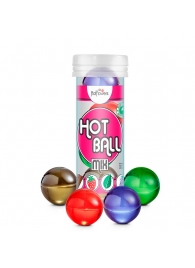 Ароматизированный лубрикант Hot Ball Mix на масляной основе (4 шарика по 3 гр.) - HotFlowers - купить с доставкой в Челябинске