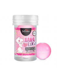 Лубрикант на силиконовой основе с эффектом вибрации Xana Loka Hot Ball (2 шарика по 3 гр.) - HotFlowers - купить с доставкой в Челябинске