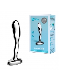 Стальной стимулятор простаты Stainless Steel Prostate Plug - 11,5 см. - b-Vibe - в Челябинске купить с доставкой