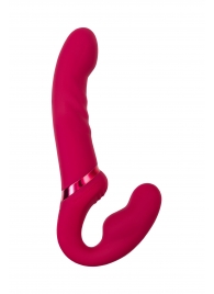 Малиновый безремневой страпон Lapis - 23 см. - Lovense - купить с доставкой в Челябинске