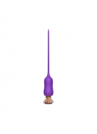 Фиолетовый тонкий стимулятор Nipple Vibrator - 23 см. - I-MOON - купить с доставкой в Челябинске