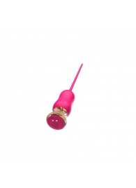 Розовый тонкий стимулятор Nipple Vibrator - 23 см. - I-MOON - купить с доставкой в Челябинске