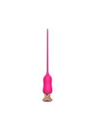 Розовый тонкий стимулятор Nipple Vibrator - 23 см. - I-MOON - купить с доставкой в Челябинске