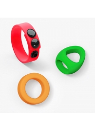 Набор из 3 разноцветных эрекционных колец Kit Neon Ring - Love to Love - в Челябинске купить с доставкой