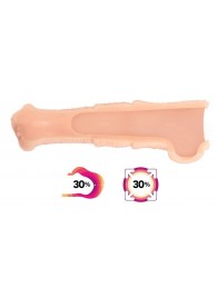 Телесная фантазийная насадка на член Cock Sleeve Size M - KOKOS - в Челябинске купить с доставкой