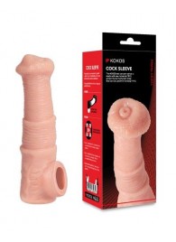 Телесная фантазийная насадка на член Cock Sleeve Size M - KOKOS - в Челябинске купить с доставкой